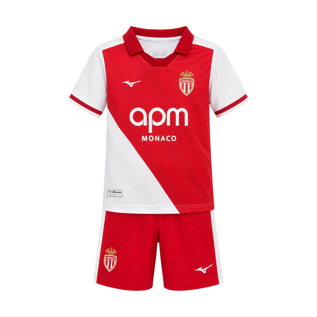 AS Monaco Home 2026/27 Kit Red & White Kid's