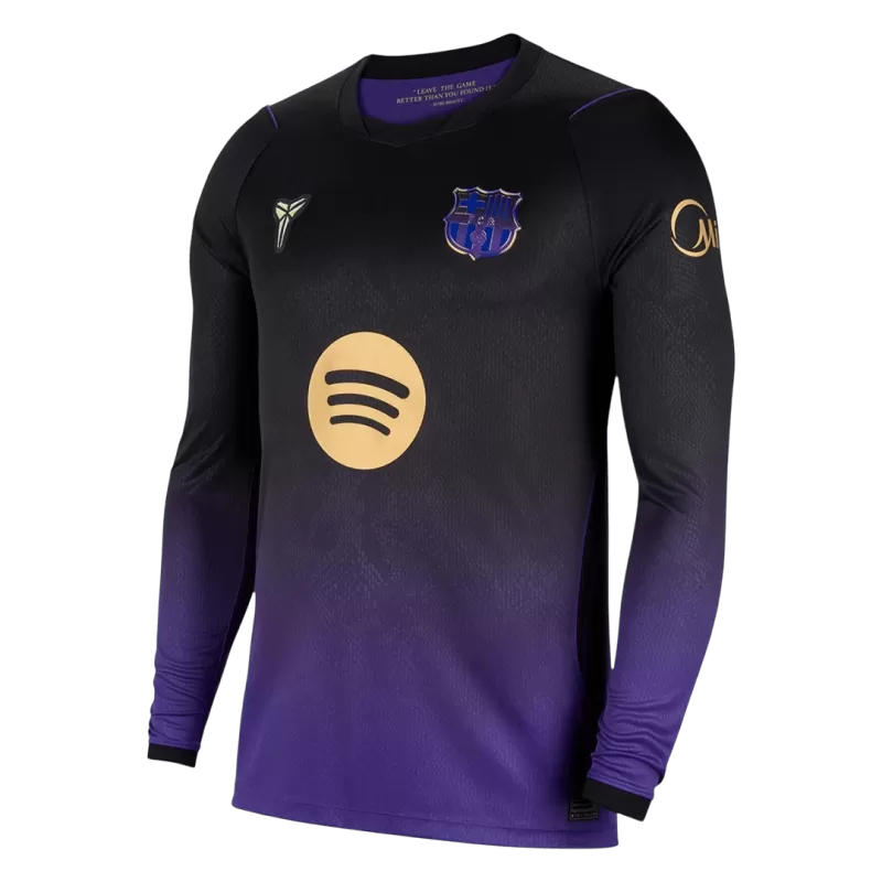 Barcelona Away 2026/27 Long Sleeve "Kobe" Jersey Purple & Black Men's