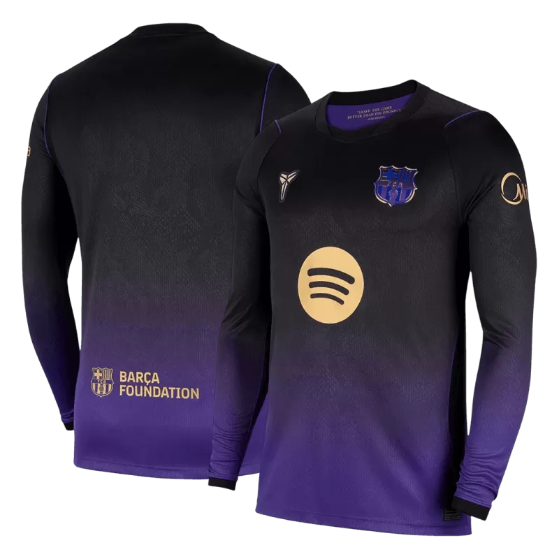 Barcelona Away 2026/27 Long Sleeve "Kobe" Jersey Purple & Black Men's