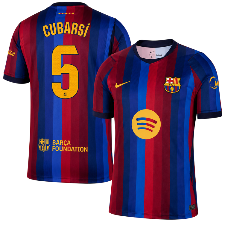 Barcelona CUBARSI #5 Home 2026/27 Jersey Red & Blue Men's