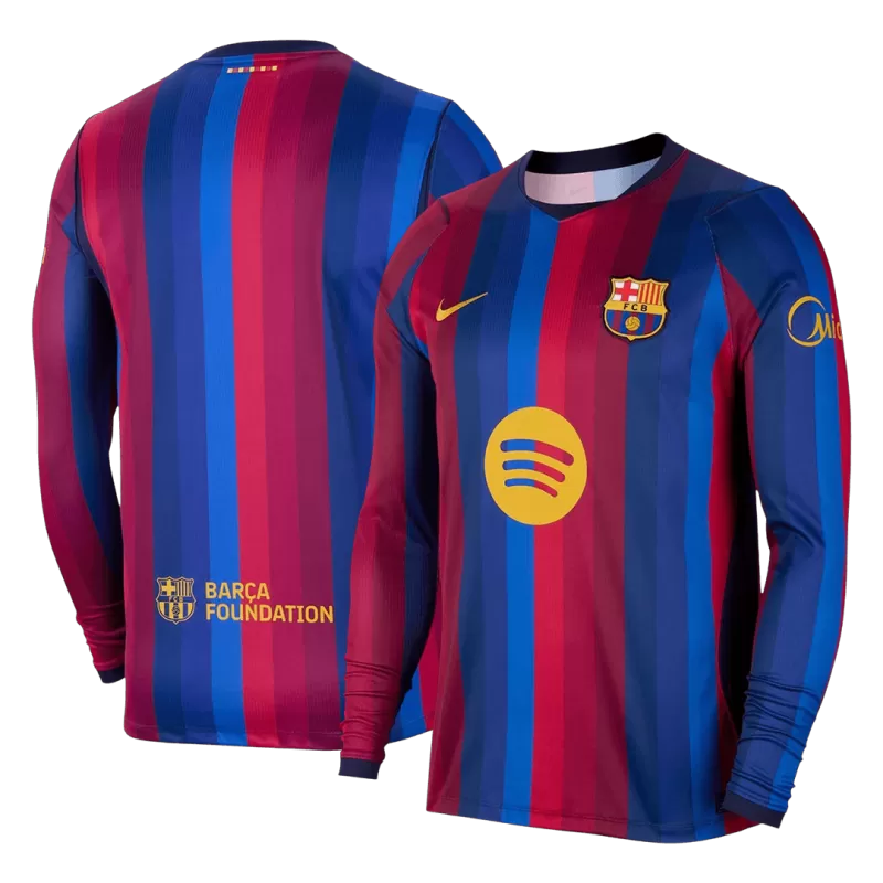 Barcelona Home 2026/27 Long Sleeve Jersey Red & Blue Men's