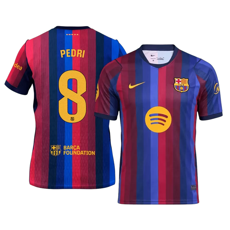 Barcelona PEDRI #8 Home 2026/27 Jersey Red & Blue Men's