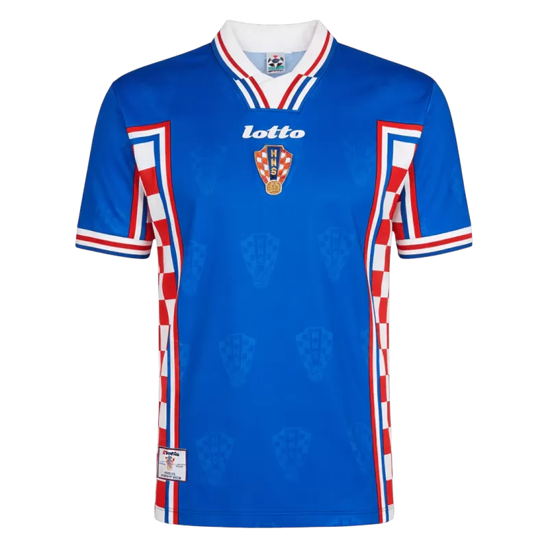 Croatia Retro Away 1998 Jersey Blue Men's