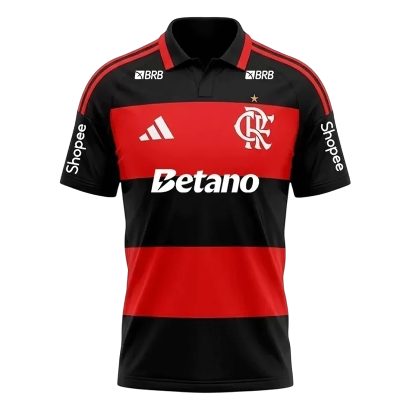 Flamengo Home 2026/27 Jersey Red & Black Men's (With Sponsor)
