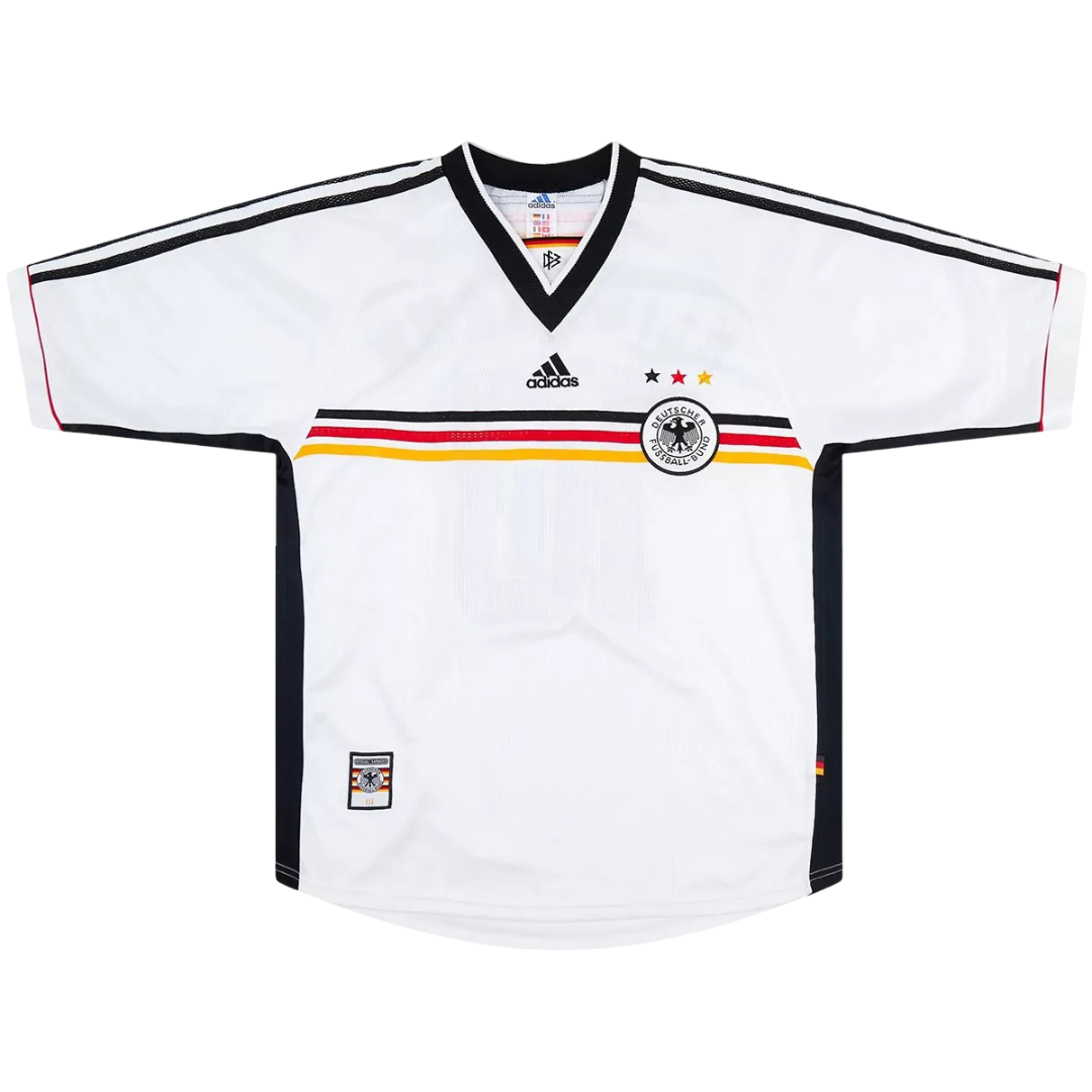 Germany Retro Home 1998 Jersey White Men's