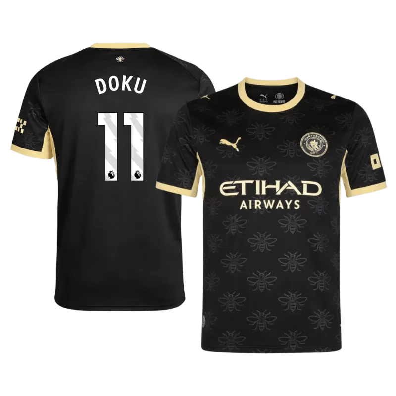Manchester City DOKU #11 Away 2026/27 Jersey Black Men's