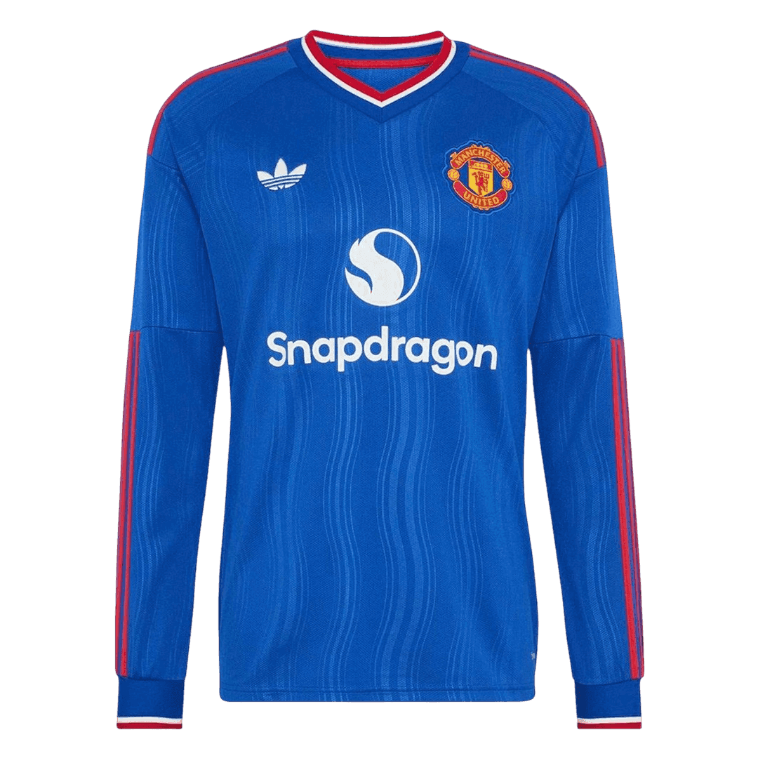 Manchester United Away 2026/27 Long Sleeve Jersey Blue Men's