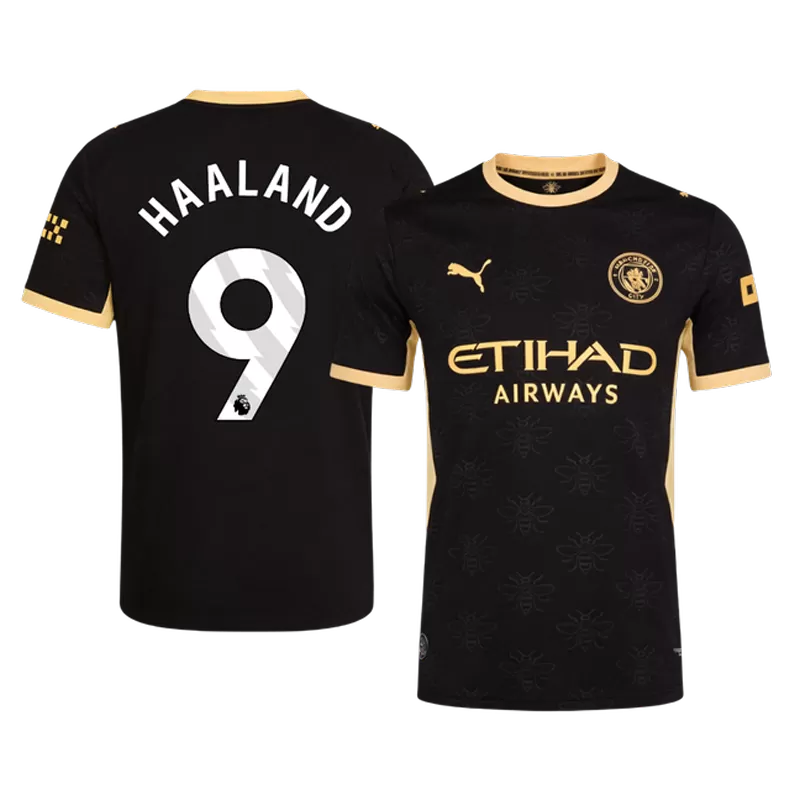 Manchester City HAALAND #9 Away 2026/27 Player's Version Jersey Black Men's