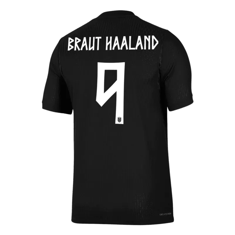 Norway BRAUT HAALAND #9 Away 2026/27 Player's Version Jersey Black Men's