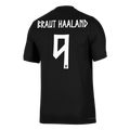 Norway BRAUT HAALAND #9 Away 2026/27 Player's Version Jersey Black Men's