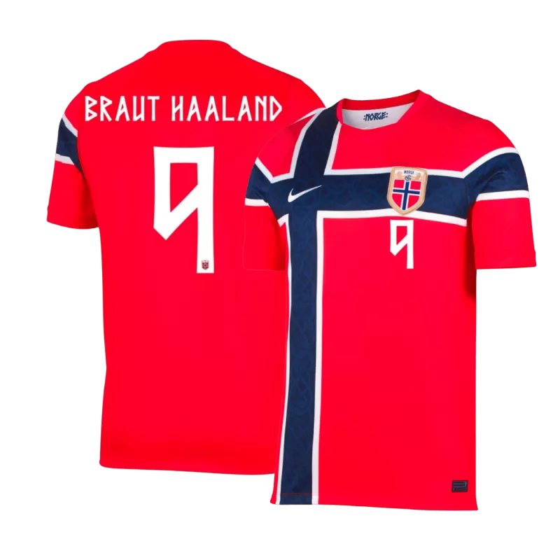 Norway BRAUT HAALAND #9 Home 2026/27 Jersey Red Men's