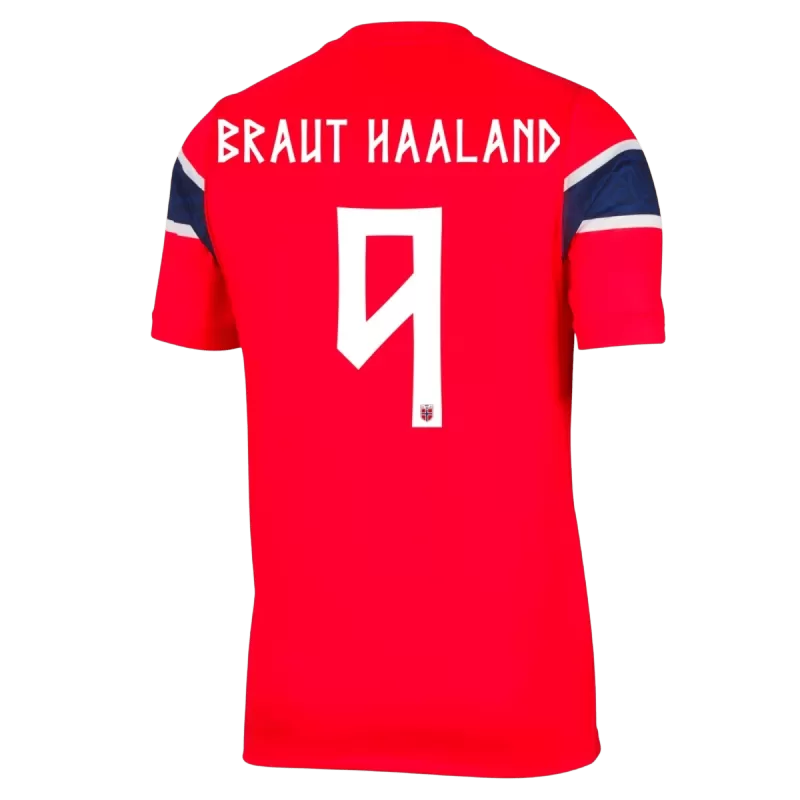 Norway BRAUT HAALAND #9 Home 2026/27 Player's Version Jersey Red Men's