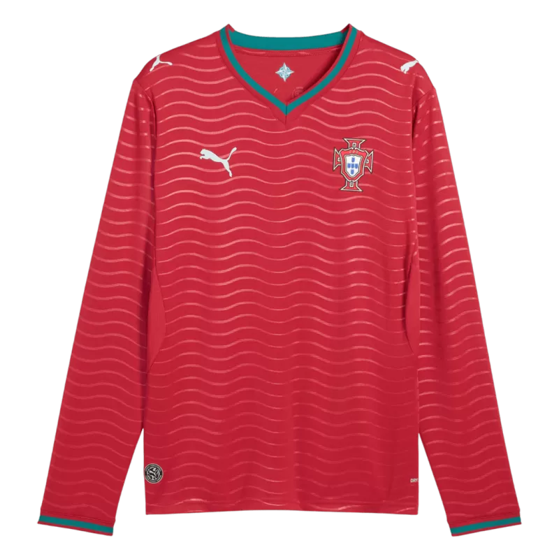 Portugal Home 2026/27 Long Sleeve Jersey Red Men's