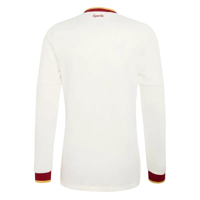 Spain Away 2026/27 Long Sleeve 2 Stars Jersey White Men's